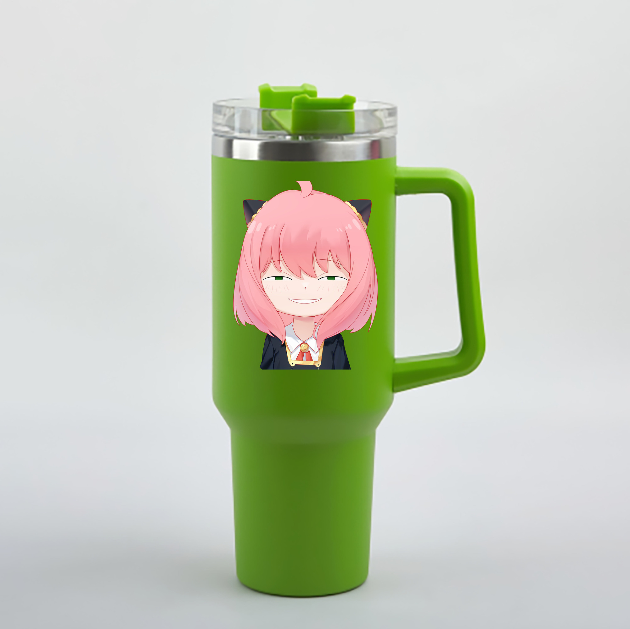 （画像用） SPY×FAMILY间谍家家酒 1200mL車用タンブラー - クリスタルステッカー（プラスチックストロー付き）